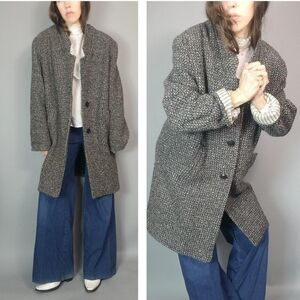 Vintage 80s Tweed Coat Made in the USA 🇺🇸